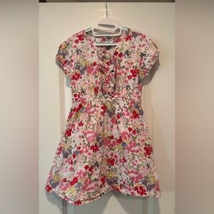 Crazy 8 Floral Ruffle Dress - Pink, Purple & Red